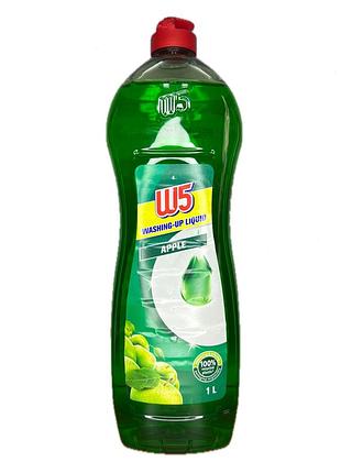Средство для мытья посуды w5 яблоко 1 л