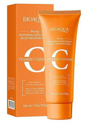 Пінка для вмивання bioaqua vitamin c cleanser з вітаміном с 100 г