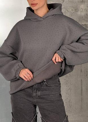 Гарне худі вільного крою з на резинках зі стразами дуже зручний