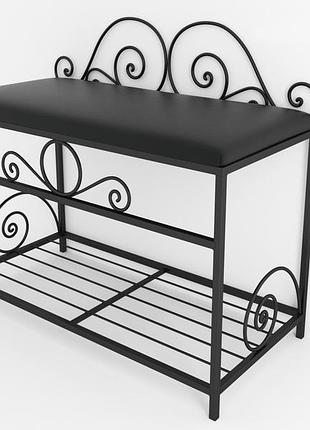 Банкетка в прихожую пуфик дартмуд с полкой для обуви пуф из металла пуфы банкетки мебель для прихожей лофт