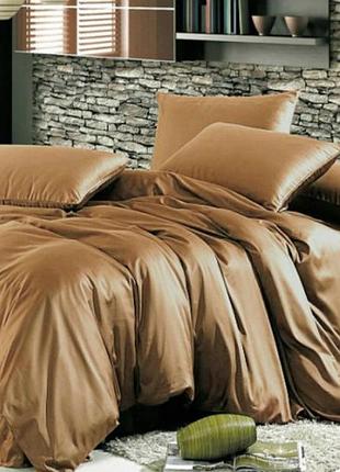 Постельное белье karamel сатин однотонный