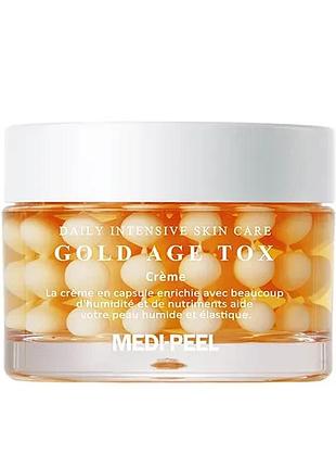 Капсульный крем для активного омоложения medi-peel gold age tox cream - антивіковий крем для обличчя