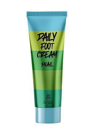 Ежедневный крем для ног с муцином улитки j:on snail daily foot cream 100 мл