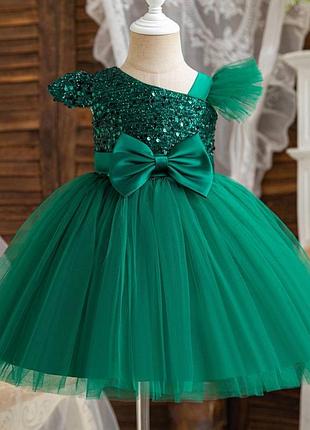 Сукня 102, р.100,110,120, атлас+фатин+бавовна, зелений