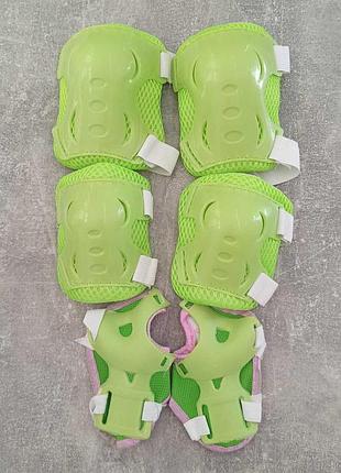 Детский комплект защиты для катания "tk sport" s (5-8 лет) налокотники, наколенники, на запястье