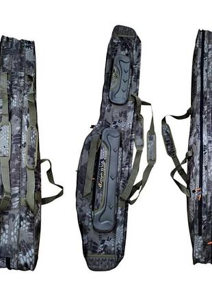 Чехол карповый для удилищ 150 cм 3 секции полужесткий криптек американский питон
