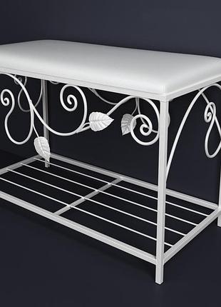 Банкетка в прихожую пуфик хилтон с полкой для обуви пуф из металла пуфы банкетки мебель для прихожей лофт