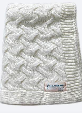 Плед вязанный 140х180 varanasi молочный soundsleep