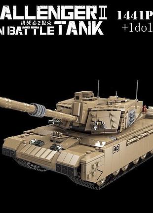 Военный конструктор британский современный танк челленджер challenger в коробке (1441 деталей)