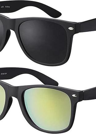 Чоловічі та жіночі сонцезахисні окуляри la optica blm, uv400 чорний + сірий ( 2 шт / упаковка )