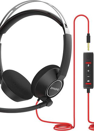 Usb-гарнітура binnune з мікрофоном для комп'ютера, ноутбука, конференц-центру zoom, пк, офісу, дротові стереон