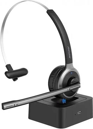 Бездротові навушники (bluetooth-гарнітура) з мікрофоном для офісу, колерцентру, робота mpow (bh231a)
