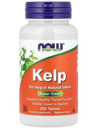Бурі водорості 150 мкг kelp 200 кап. now foods