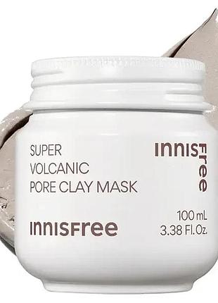 Вулканическая маска для очистки и сужения пор innisfree super volcanic pore clay mask