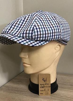 Кепка мужская восьмиклинка хулиганка 8 клинка comfort heads весна лето рубашечная ткань светл клетка клетчатая