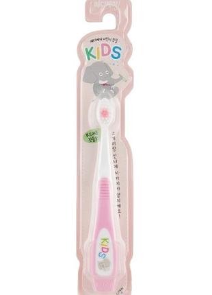 Детская зубная щётка с закругленными щетинками white kids toothbrush