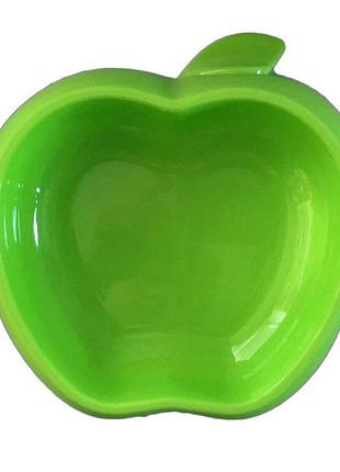 Миска пластиковая "яблоко" (ассорт цвета)