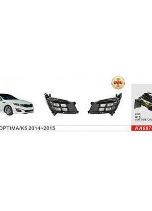 Фари дод. модель kia optima/k5 2013-15/ka-687-led/drl/ел.проводка