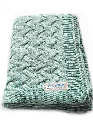 Плед вязанный 140х180 varanasi мятный soundsleep