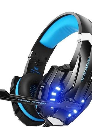 Навушники ігрові kotion each g9000 з підсвічуванням дротові 2м black/blue