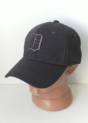 Бейсболка закрита спандекс стрейч-сітка без регулятора регулювання розміру flexfite весна літо осінь d синя сірий 2