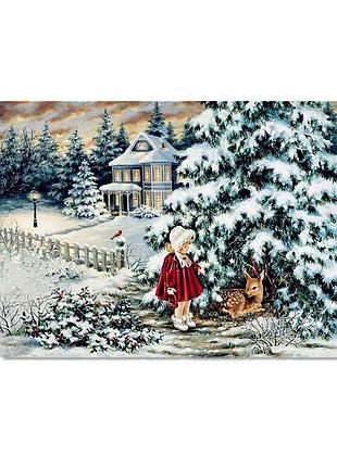 Алмазная вышивка 5d,рождественский вечер 20*25