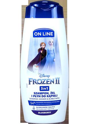 Шампунь-гель-піна дитячий on line disney 3in1 frozen ii 400 мл