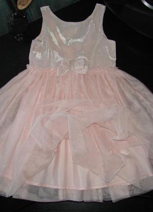 Красиве пудровое плаття h&m 1.5-2 роки отл. сост.