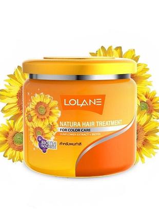 Маска для волос lolane с экстрактом подсолнечника для окрашенных волос, 500 гр