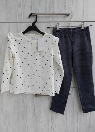 Брендовая теплая мягушка велюровая пижама домашний костюм на рост 98-107