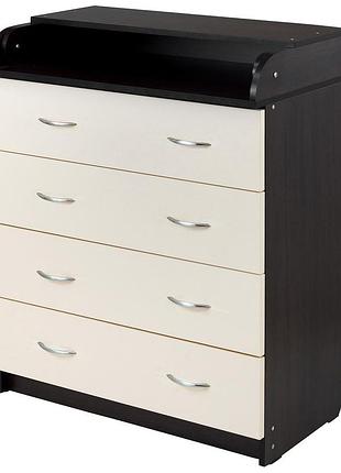 Пеленальный комод babyroom комод 4 тел.big 102x80x50 венге-ваниль