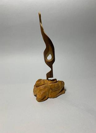 Статуэтка из дерева, фигурка из дерева, статуэтка "огонь", скульптура из дерева, фигурка деревянная "пламя"