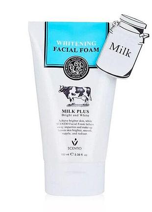 Пенка для умывания scentio молочная с коензимом q10 milk plus 100 гр