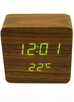 Электронные настольные часы с будильником и термометром led vst 872