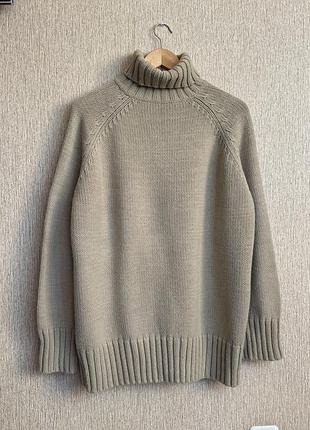 Обʼємний светр marks&spencer, модель вільного крою, 50% вовни