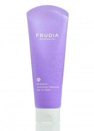 Увлажняющая гель-пенка для умывания с черникой frudia blueberry hydrating cleansing gel to foam 145 мл