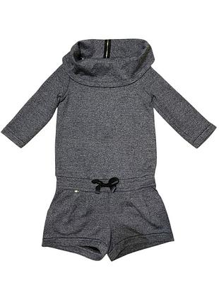 Теплий в'язаний комбінезон (ромпер) rica mare з хомутом. розмір xs-s