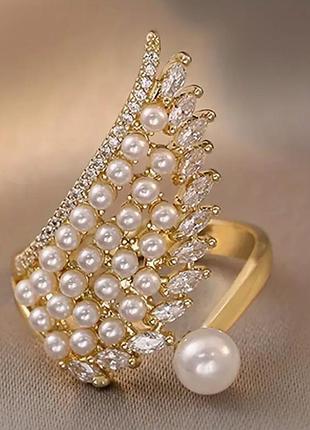 Кольцо женское "крыло"