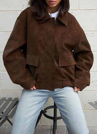 Куртка бомбер шоколад