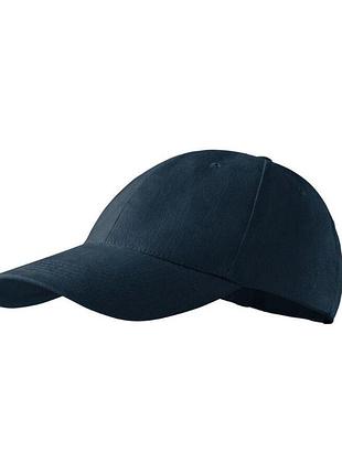 Кепка с козырьком malfini 6p, бейсболка мужская или женская, шестинклинка, темно-синяя