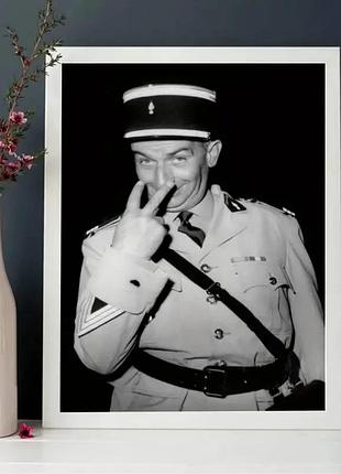 Постер на полотні "луї де фюнес" — безрамковий художній друк для інтер'єру з характером