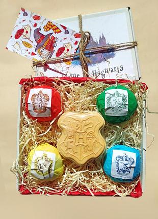 Подарочный набор бомбочек для ванны "факультеты хогвартс" подарок фанатам гарри поттера