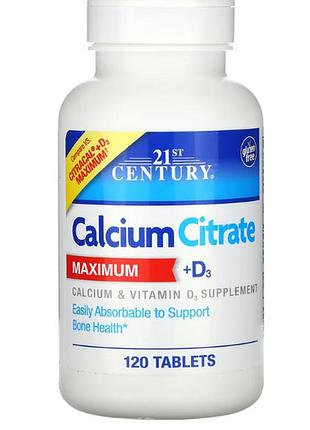 Цитрат кальция и витамин d3 21st century максимальная эффективность 120 таблеток
