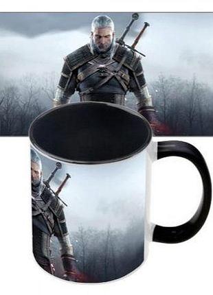 Чашка "ведьмак. геральт" (цвет чёрный) ост