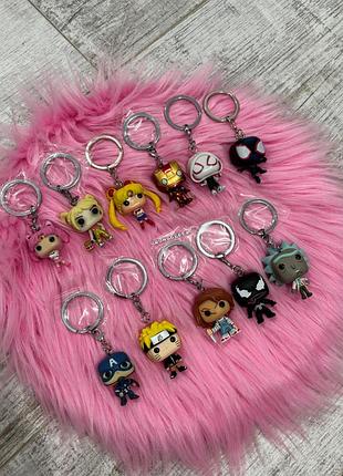 Большой ассортимент брелоков funko pop аниме и супергерои | funko pop pocket keychain: широкий ассортимент мини-фигурок-брелоков