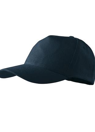Кепка с козырьком malfini 5p, бейсболка мужская или женская, пятиклинка, тёмно-синяя