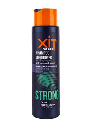 Шампунь-кондиціонер для волосся аромат хіт для чоловіків strong (стронг) для всіх типів волосся 400 мл