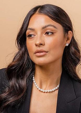 Бусы чокер из жемчуга. искусственный жемчуг, длина 40 см