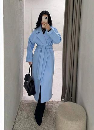 Жіноче класичне тепле зимове кашемірове міді пальто