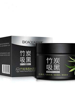 Уценка маска для лица bioaqua с бамбуковым углём для очищения пор с антисептический эффектом,140g